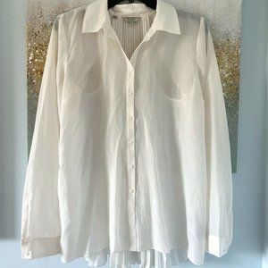 Guess Open Back Pleated Blouse (NWOT)